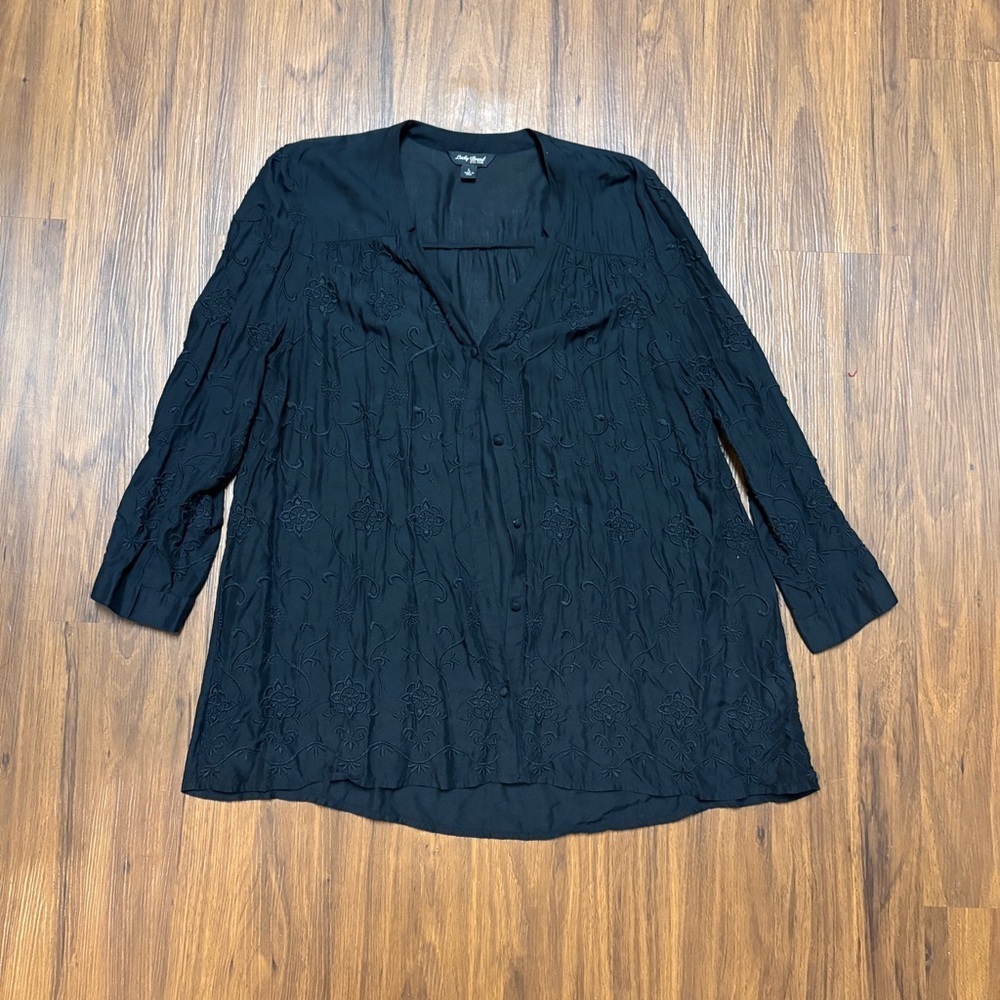 Lucky Brand Black Button Down Shirt - Picture 2 of 6